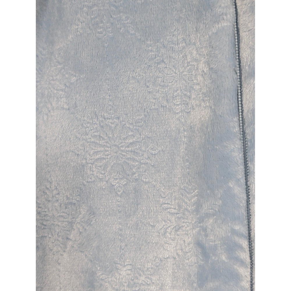 Charter Club Full Zip Robe Womens Large Blue Snowflake Fleece Plush Cozy Lounger - Picture 2 of 9